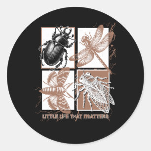 Vintage Insects - Beetle Classic Round Sticker