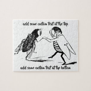 Vintage Insects Dancing; Bluebottle Fly Jigsaw Puzzle