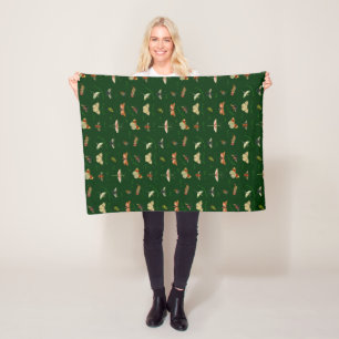 Vintage Insects Fleece Blanket