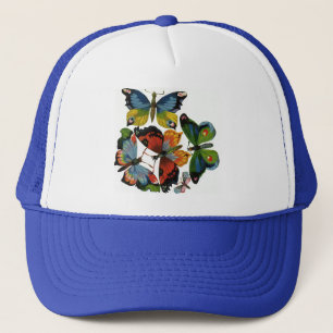 Vintage Insects or Bugs, Beautiful Butterflies Trucker Hat