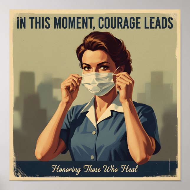 Vintage Inspirational Nurse Poster (Front)