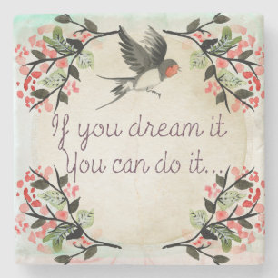 Vintage Inspirational Stone Coaster