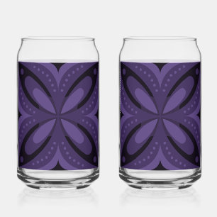 Vintage-Inspired Abstract Geometric Design Can Glass