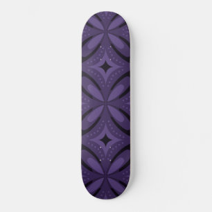 Vintage-Inspired Abstract Geometric Design Skateboard