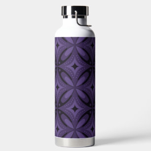 Vintage-Inspired Abstract Geometric Design Water Bottle