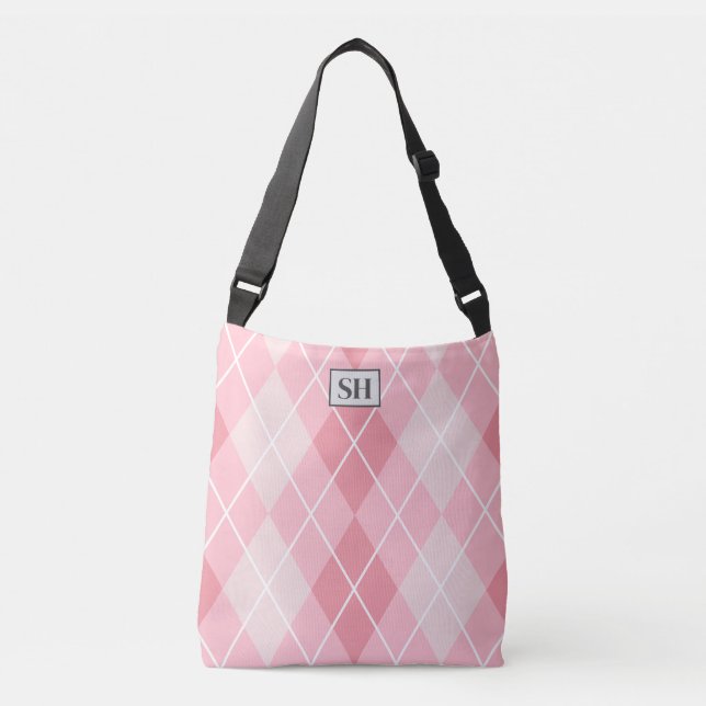 Vintage Inspired (Argyle Pattern) - Crossbody Bag (Front)