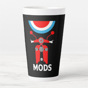 Vintage Inspired British Mods And Rockers Latte Mug