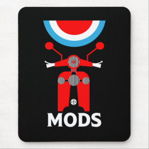 Vintage Inspired British Mods And Rockers Mouse Pad