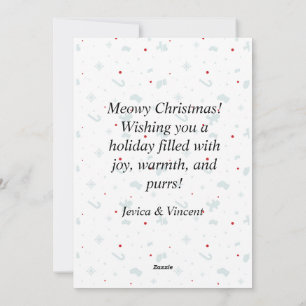 vintage inspired christmas cat Holiday Card