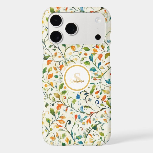 Vintage-Inspired Colourful Paisley Leaf Pattern (2 (Back)