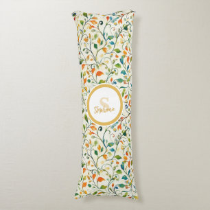 Vintage-Inspired Colourful Paisley Leaf Pattern (2 Body Cushion