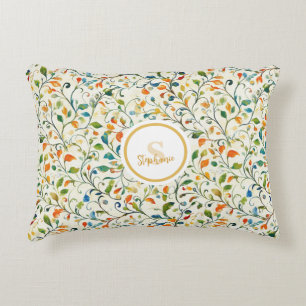 Vintage-Inspired Colourful Paisley Leaf Pattern (2 Decorative Cushion