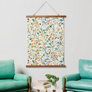 Vintage-Inspired Colourful Paisley Leaf Pattern (2 Hanging Tapestry