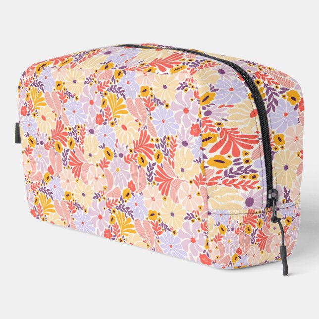 Vintage-Inspired Floral Bag in Pink & Purple (Right Corner)