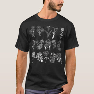 Vintage Inspired Flower Botanical Plants Nature Gr T-Shirt