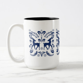 Vintage Inspired Folklore Ceramic Coffee Cup