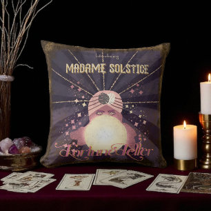 Vintage inspired fortune teller cushion