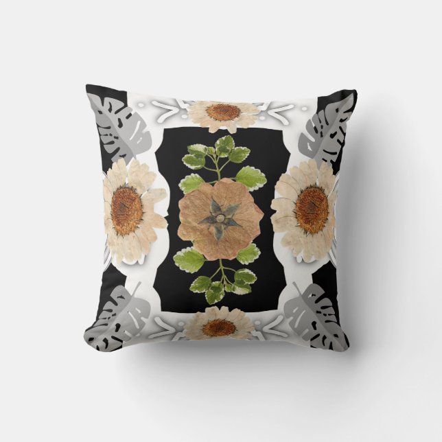 Vintage Inspired Garden Floral Pattern Cushion (Front)
