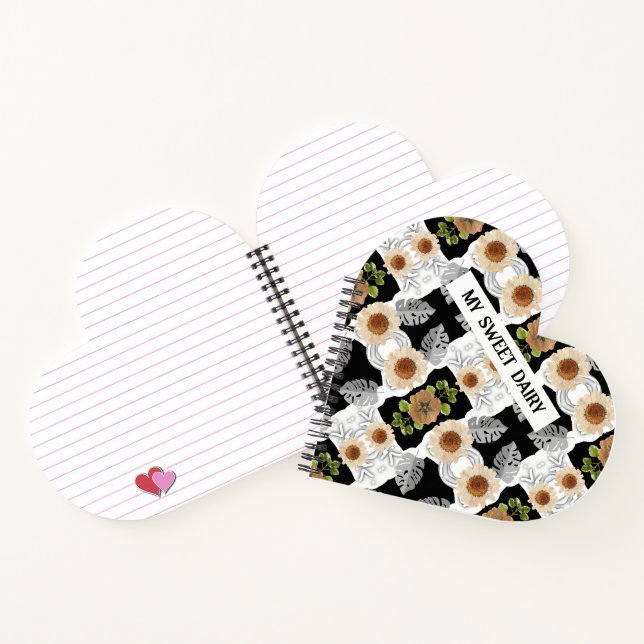 Vintage Inspired Garden Floral Pattern Notebook (Inside)