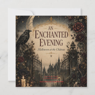 Vintage-Inspired Halloween for Mysterious Evening Invitation