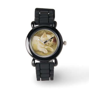 Vintage Inspired Kitten painting Kid's Watch