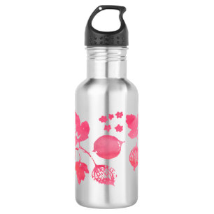 Vintage Inspired Pink GB Steel Water Bottle