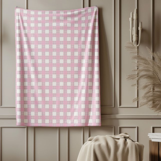 Vintage-Inspired Pink Plaid Blanket Cosy Nights (Vintage-Inspired Pink Plaid Blanket Cozy Nights)