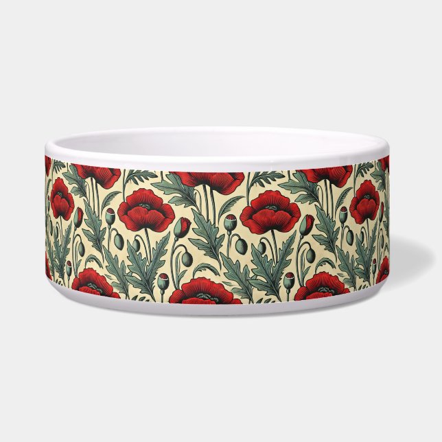 Vintage-Inspired Red Poppies Pattern  (Front)