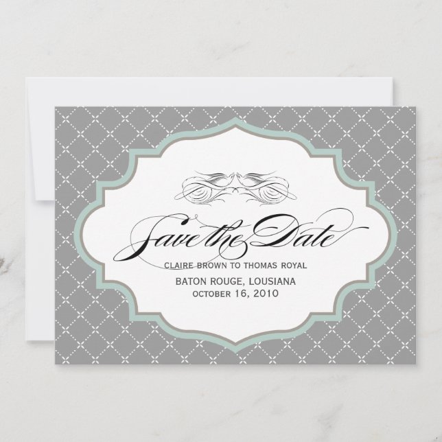 {vintage inspired} save the date (Front)