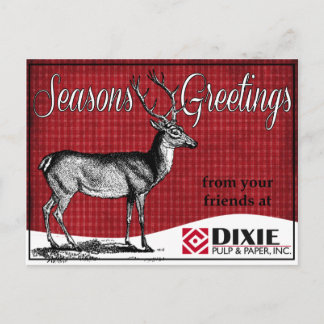 Vintage inspired Seasons Greetings notecard