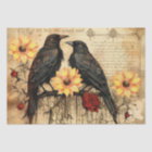 Vintage Inspired Sunflowers Red Roses Raven