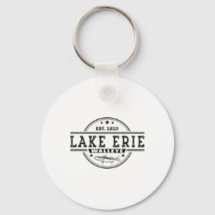 Vintage Inspired Walleye Fishing Lake Erie Key Ring