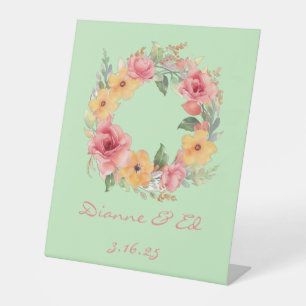 Vintage-inspired Wedding Sign with Ornate Wreath