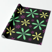 Vintage-inspired whimsical floral black colorful