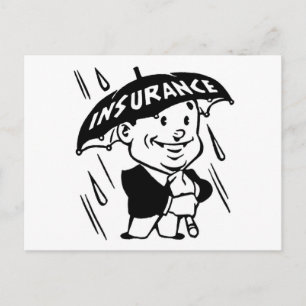 Vintage Insurance Guy Postcard