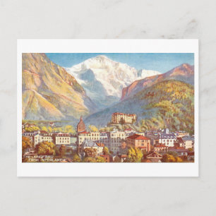 Vintage Interlaken, Switzerland, Postcard