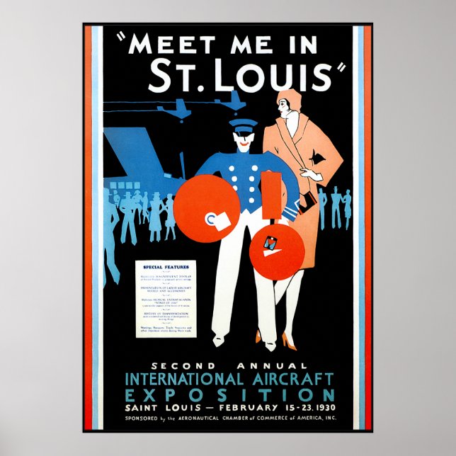 Vintage International Aircraft Exposition Poster (Front)