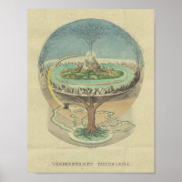 Vintage Interpretation of the World Illustration