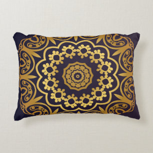 Vintage Invitation card with Mandala pattern. Deco Decorative Cushion