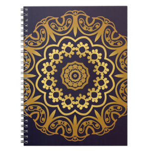 Vintage Invitation card with Mandala pattern. Deco Notebook