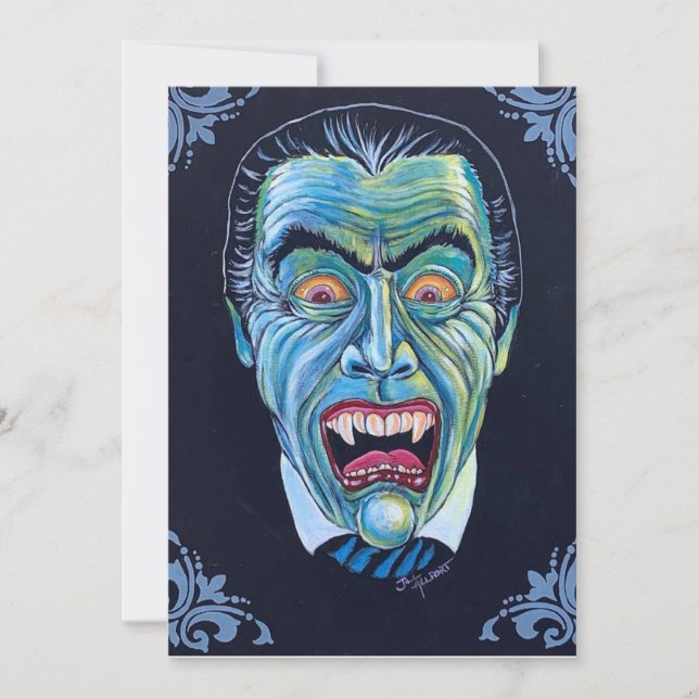 Vintage Invitation For a Scary Spooky Halloween (Front)