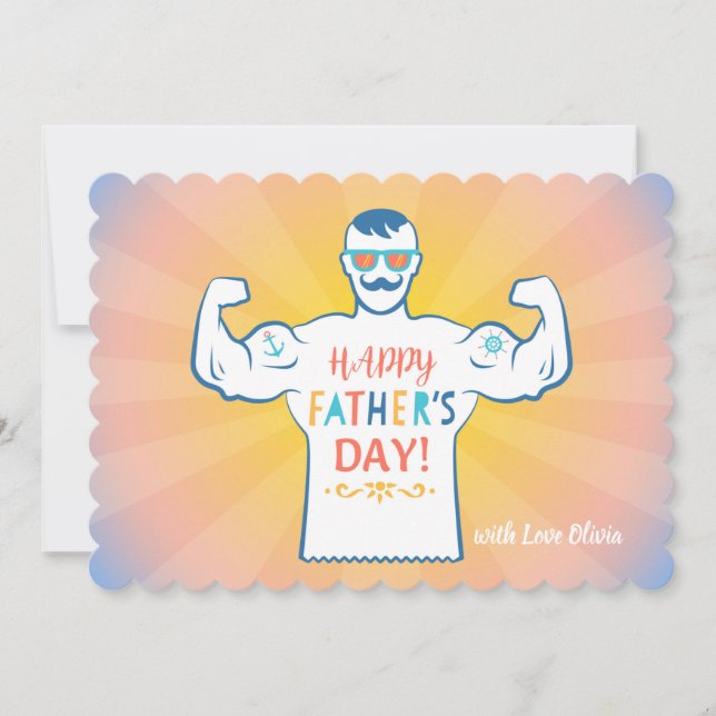 Vintage invitation for Father's day. (Front)