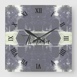 Vintage Iran Isfahan mosque Square Wall Clock