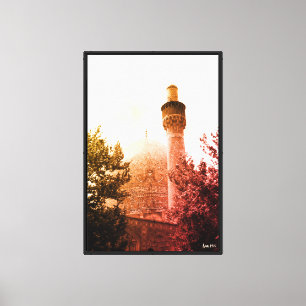 Vintage Iran Isfahan royal mosque Canvas Print
