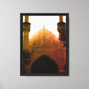 Vintage Iran Isfahan royal mosque Canvas Print