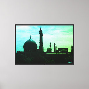 Vintage Iran Qom Mosque of Fatima Canvas Print