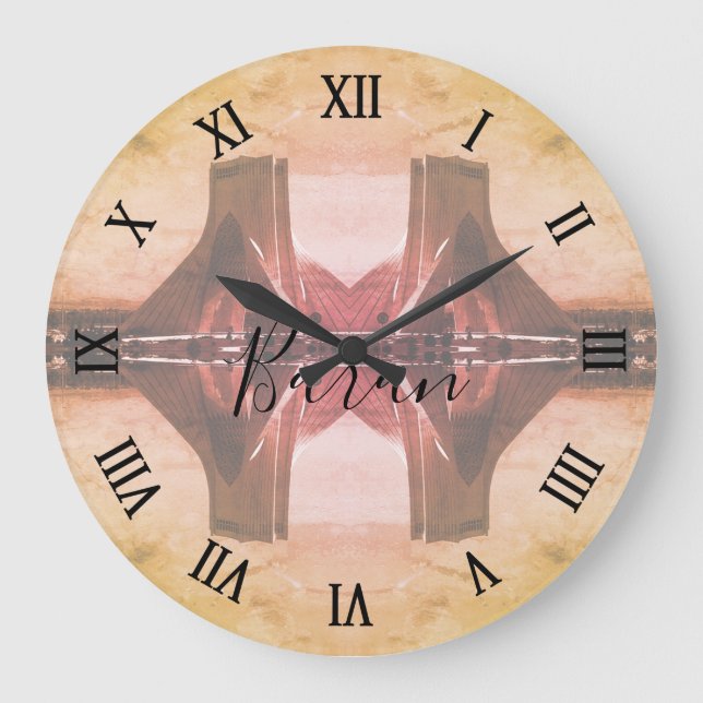 Vintage Iran Tehran Azadi Square Large Clock (Front)