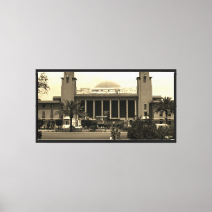 Vintage Iraq Baghdad central railway station Canvas Print