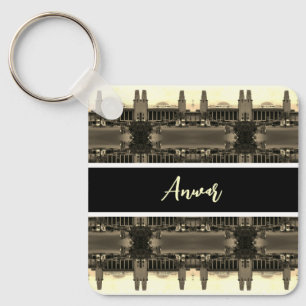 Vintage Iraq Baghdad central railway station Key Ring