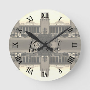 Vintage Iraq Baghdad central railway station  Round Clock